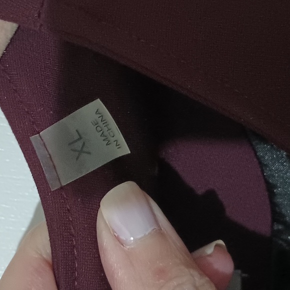 Bagatelle XL Burgundy Ponte Moto Style Jacket - Picture 3 of 9